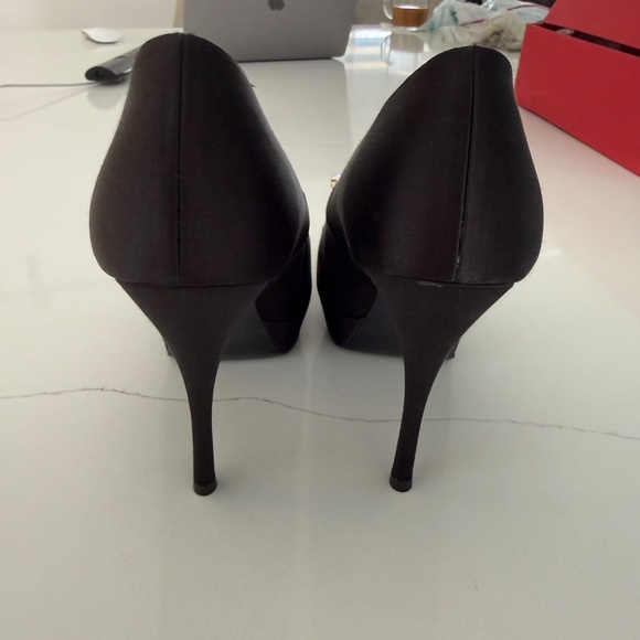 Roger Vivier Flower Strass Satin platform Evening Shoes Pumps - Picture 10 of 15